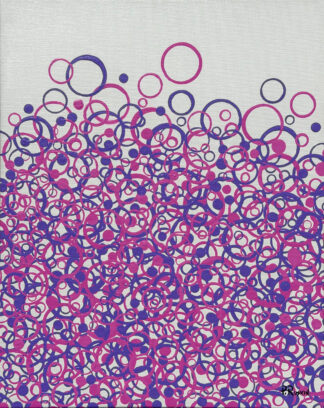 Pink & Purple Bubbles on White